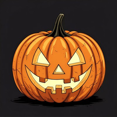Jack-o'-lantern pumpkin illustration