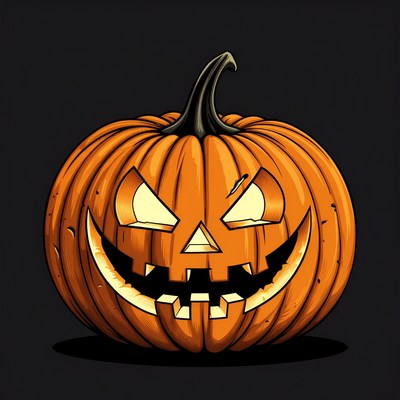 Jack-o'-lantern pumpkin illustration