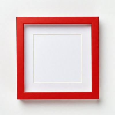 Red Empty Picture Frame