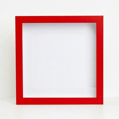 Empty Red Picture Frame