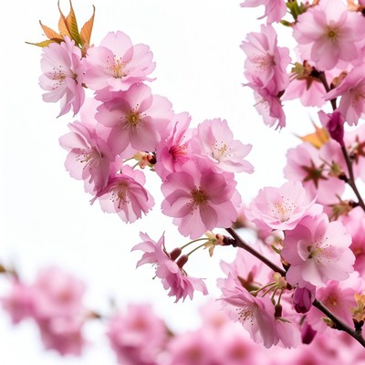 Pink Cherry Blossom Branch