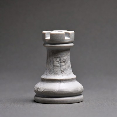 White Rook Chess Piece
