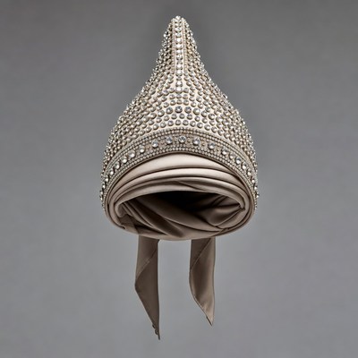 Bejeweled Pointed Hood with Tassels