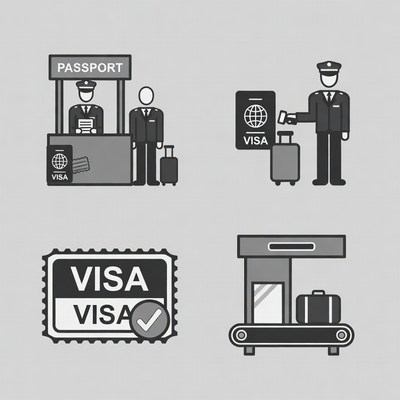 Travel Visa Passport Icons