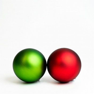 Green and Red Christmas Ornaments