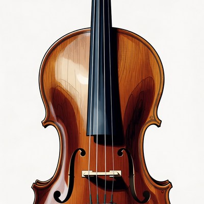 Violin on white background