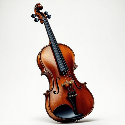 Violin on white background