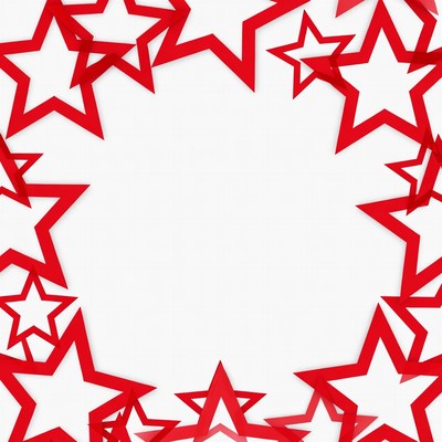 Red Star Border Frame