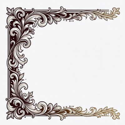 Ornate Floral Frame Border