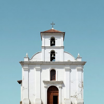 White Church with Bell Tower