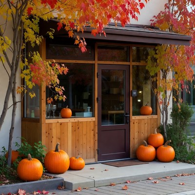 Autumn Pumpkin Shop Entrance