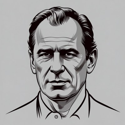 Man in suit portrait illustration