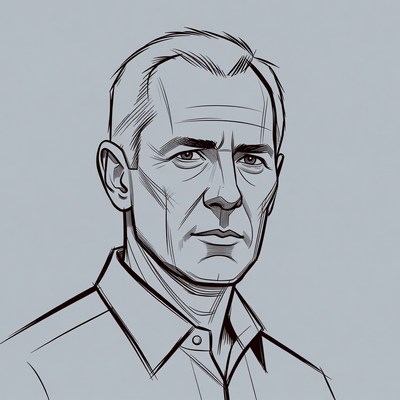 Man in collared shirt portrait