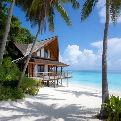 Luxury Beachfront Villa on Tropical Shore