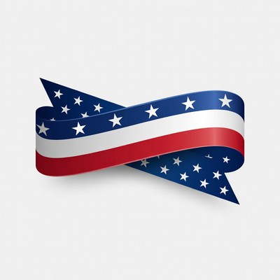 American Flag Ribbon Banner