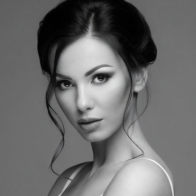 Beautiful woman with elegant updo