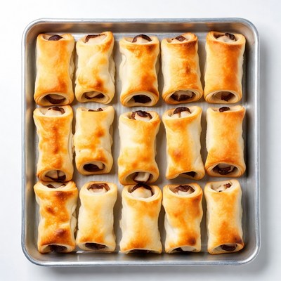 Chocolate Croissants in Baking Tray