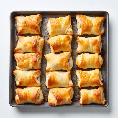 Baked Pastry Puffs in Baking Tray