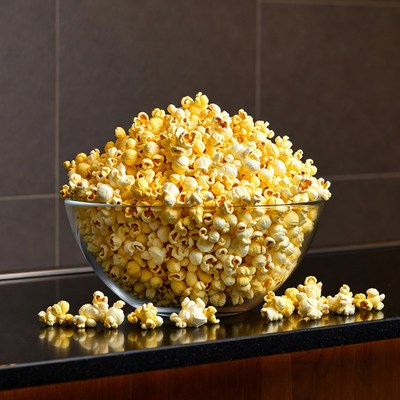 Bowl of Popcorn on Counter