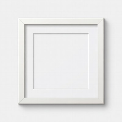 Empty White Picture Frame