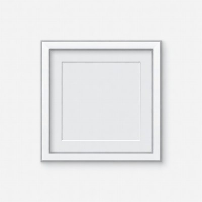 Empty White Picture Frame