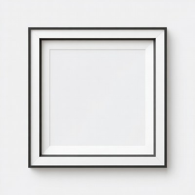 Empty White Picture Frame