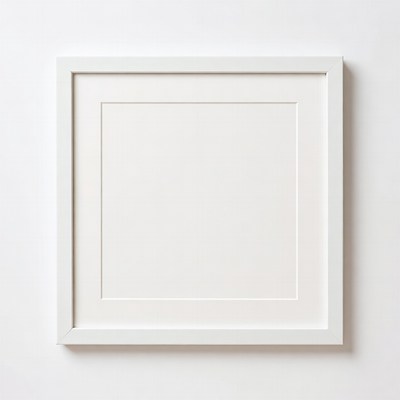 Empty White Picture Frame