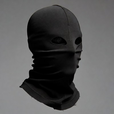 Black ski mask closeup
