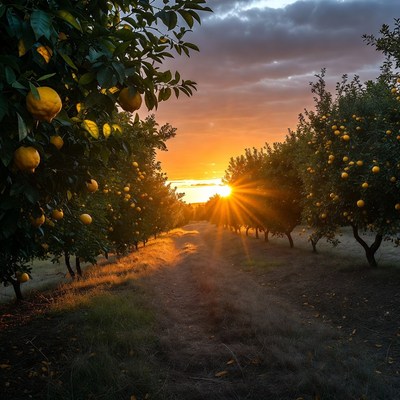 Lemon Grove Path at Sunset