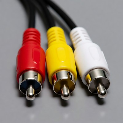 Red Yellow White RCA Cables