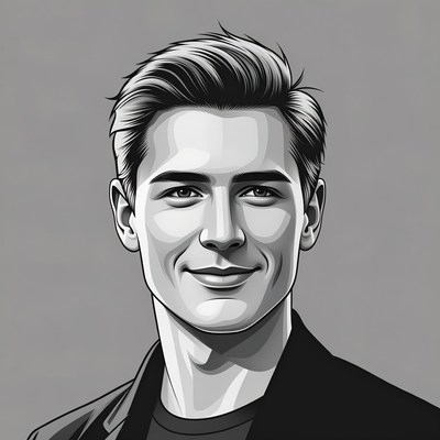 Smiling young man portrait