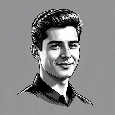 Smiling young man portrait