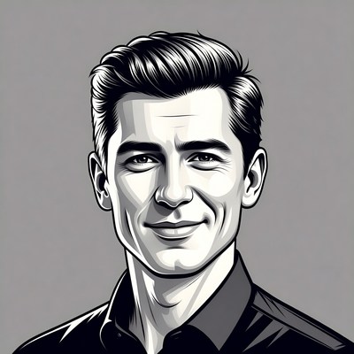 Handsome man smiling portrait