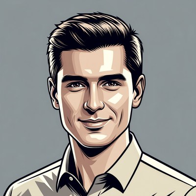 Smiling man in shirt portrait