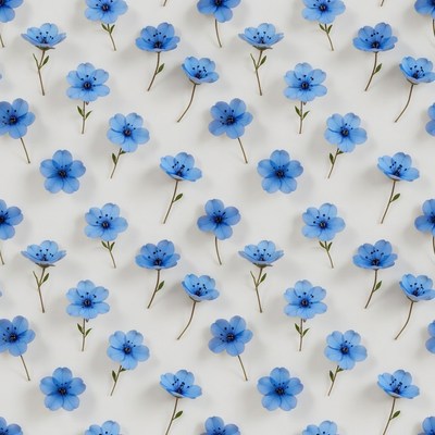 Blue Forget-Me-Not Flowers Pattern
