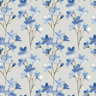 Blue Flowers Seamless Pattern