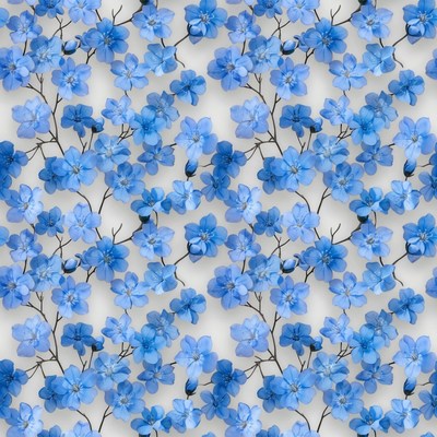 Blue Forget-Me-Not Flowers Pattern