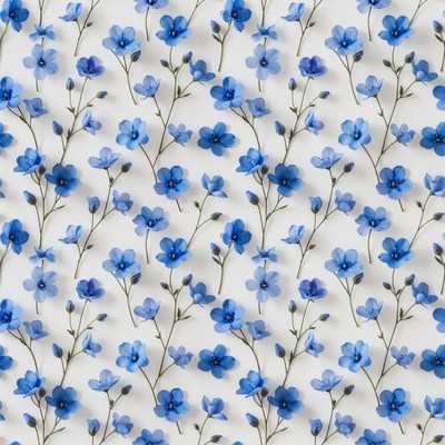 Blue Forget-Me-Not Flowers Pattern