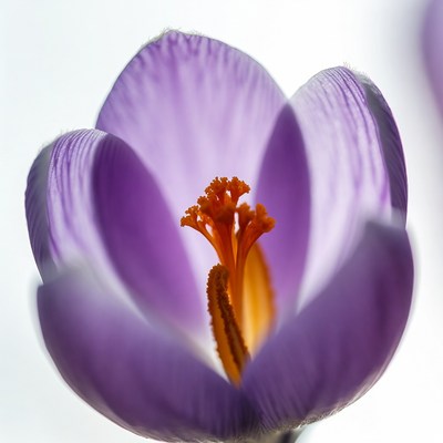 Purple Crocus Flower Blooming