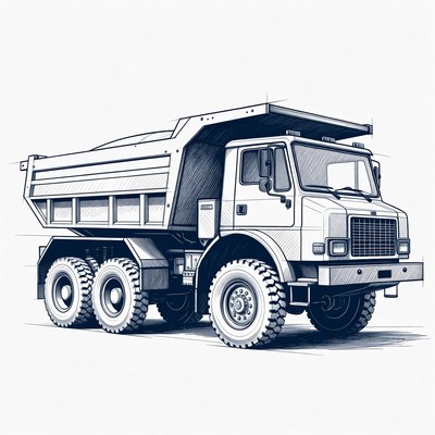Dump Truck Illustration
