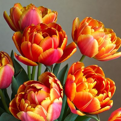 Vibrant Orange Tulips Bouquet