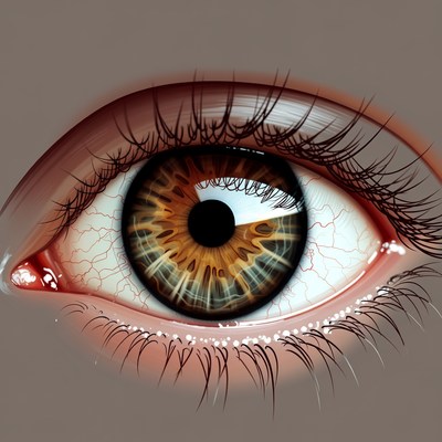 Detailed Brown Human Eye