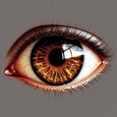 Close-up of detailed hazel eye