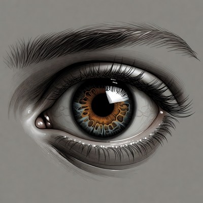 Detailed Brown Eye Closeup