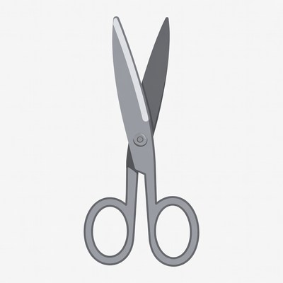 Open Scissors Illustration
