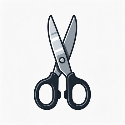 Open Scissors Illustration