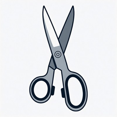 Open Scissors Illustration