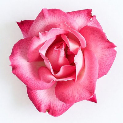 Pink Rose on White Background