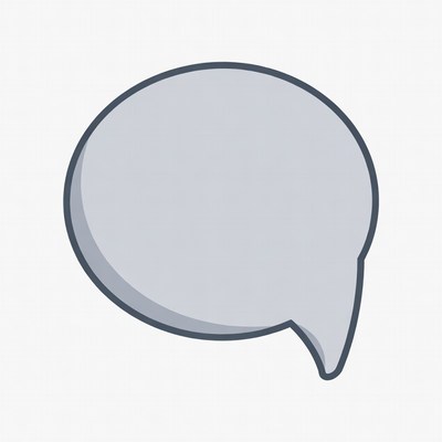 Gray Speech Bubble Icon