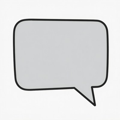 Empty Gray Speech Bubble